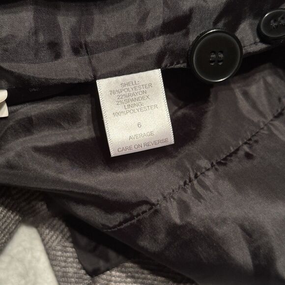New York & Co Blazer Jacket Womens 6 Gray Black Cinched Waist - Picture 6 of 8
